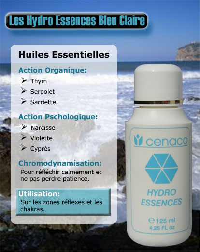 Cosmétique Cenaco - Hydro-Essences Bleu-ciel